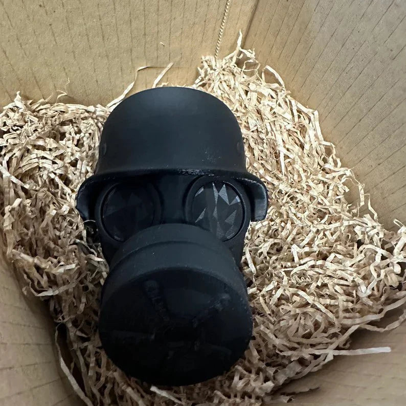 Black Gas Mask Helmet Trailer Hitch Cover - Image 6