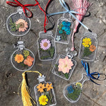 DIY Transparent Natural Floral Bookmarks