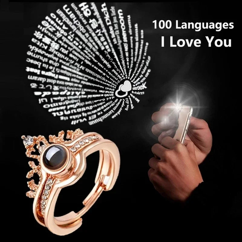 I Love You Magnetic Projection Couple Necklace Set - Image 5