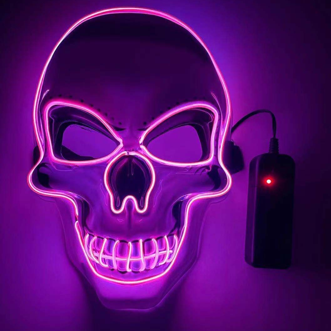 Neon LED Skeleton Party Mask - Image 6