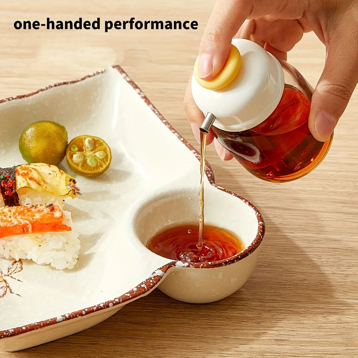 Press Easy Glass Oil Sauce Dispenser Bottle - Image 2