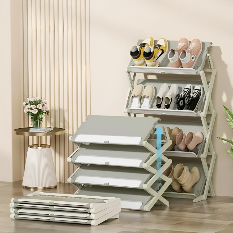 Shoe Organizer Vertical Space-Saving Rack - Image 0