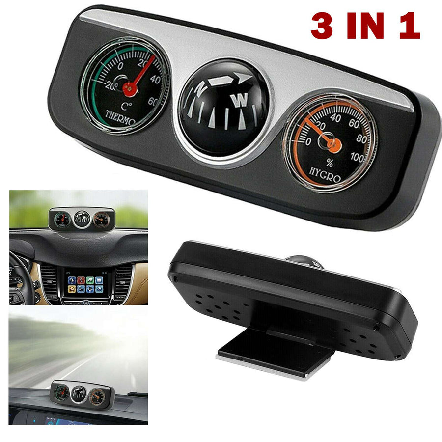 Stylish Retro Car Thermometer Compass - Image 2