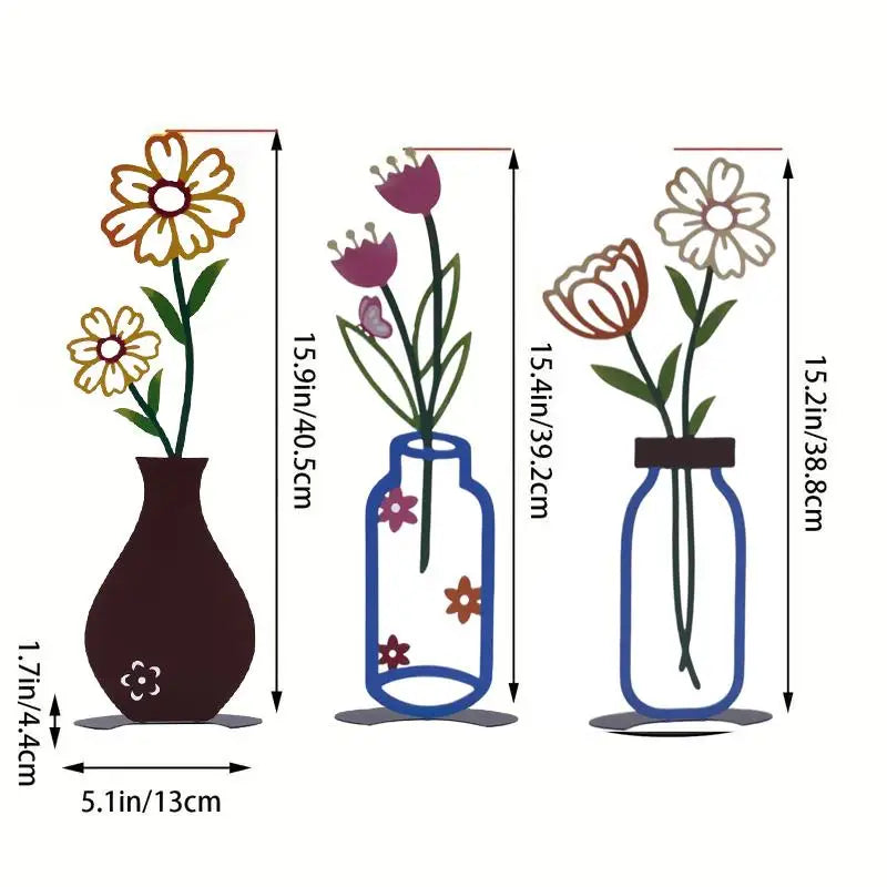 Flower Sketch Desktop Vase Decor