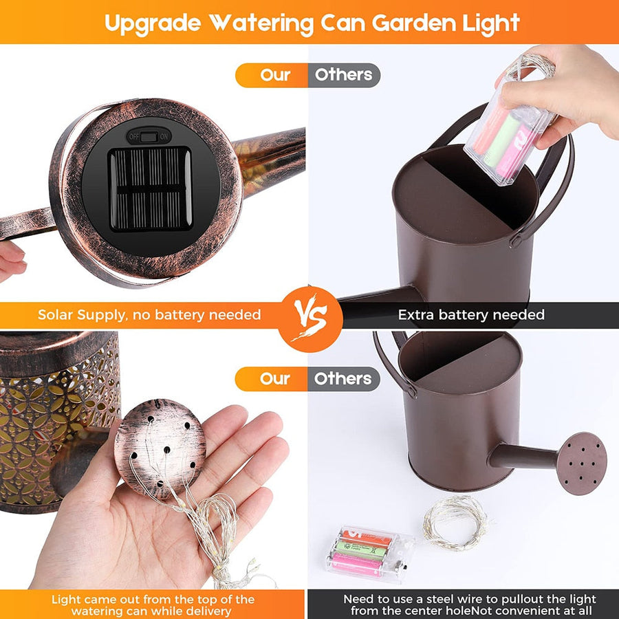 Garden Watering Solar-Powered Can Patio Light - Image 2