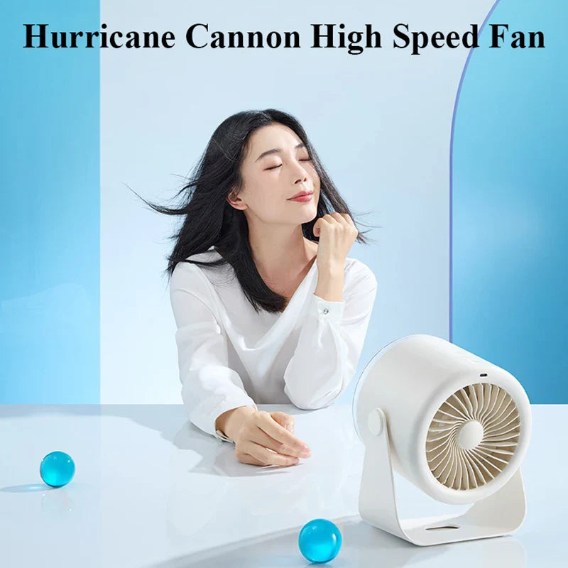 Multi-Speed Adjustable Rechargeable Travel Desktop Fan - Image 4
