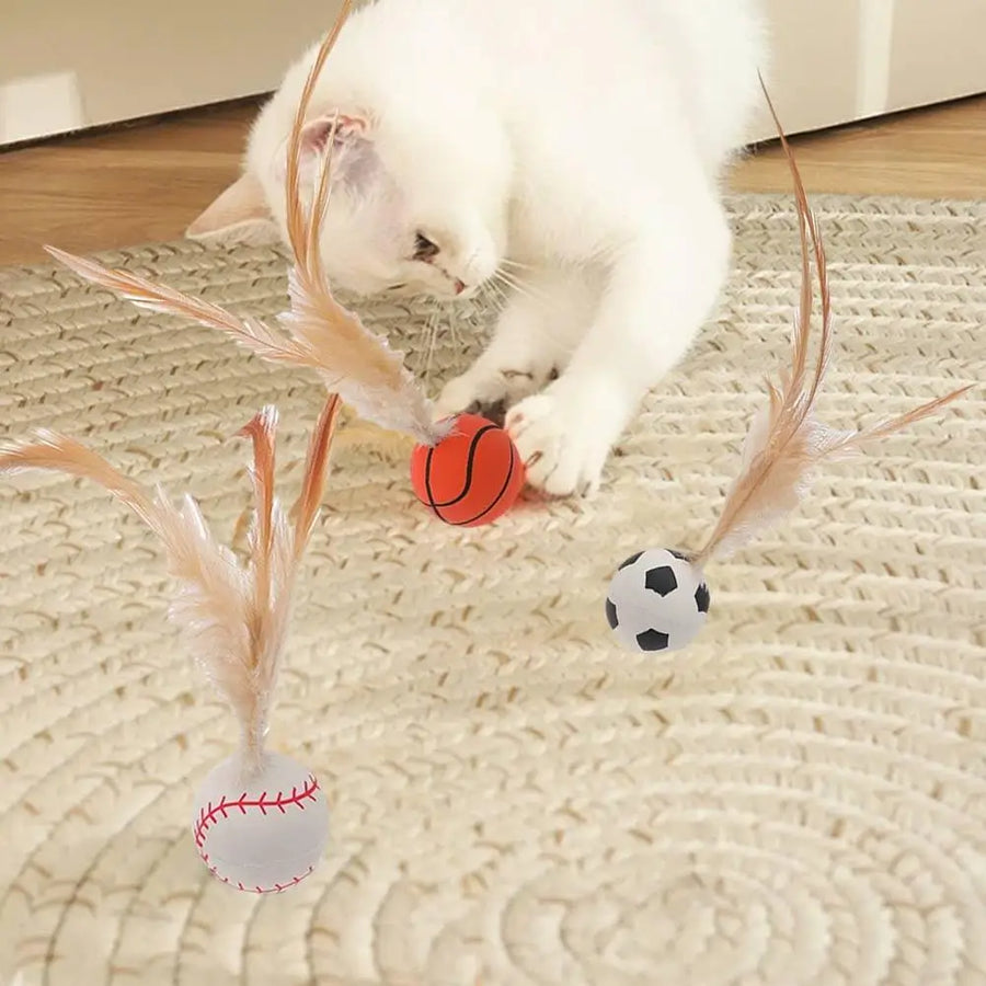 Feather Ball Cat Teaser Interactive Toy - Image 3