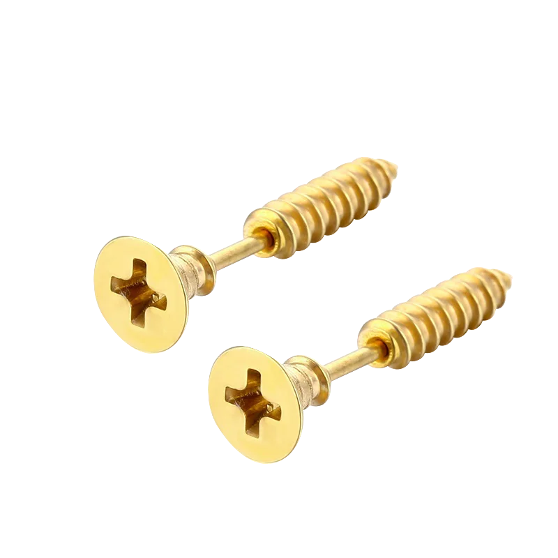Bolt Head Industrial Screw Stud Earrings