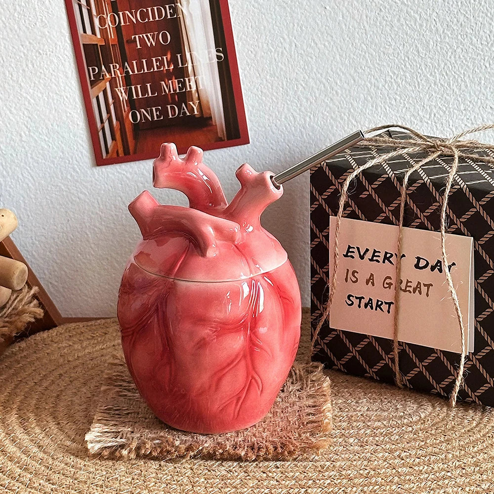 Skip a Beat Anatomical Heart Coffee Mug