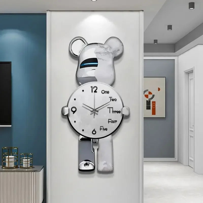 Glowing Star Bear LED Wall Clock - Image 3