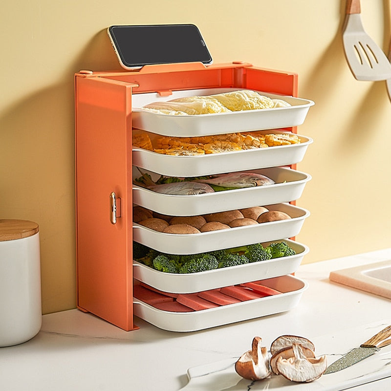 6-Layer Kitchen Food Plate Organizer - Image 0