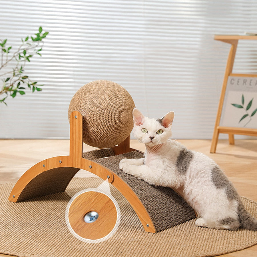 Wooden Cat Fun Play Scratcher Board - Image 4