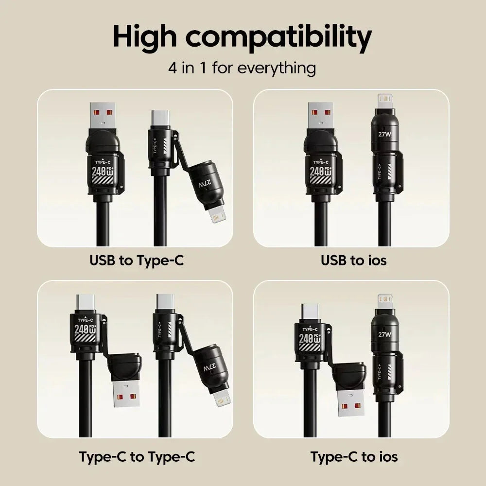 4in1 Extendable Universal Fast Charging Data Cable - Image 4