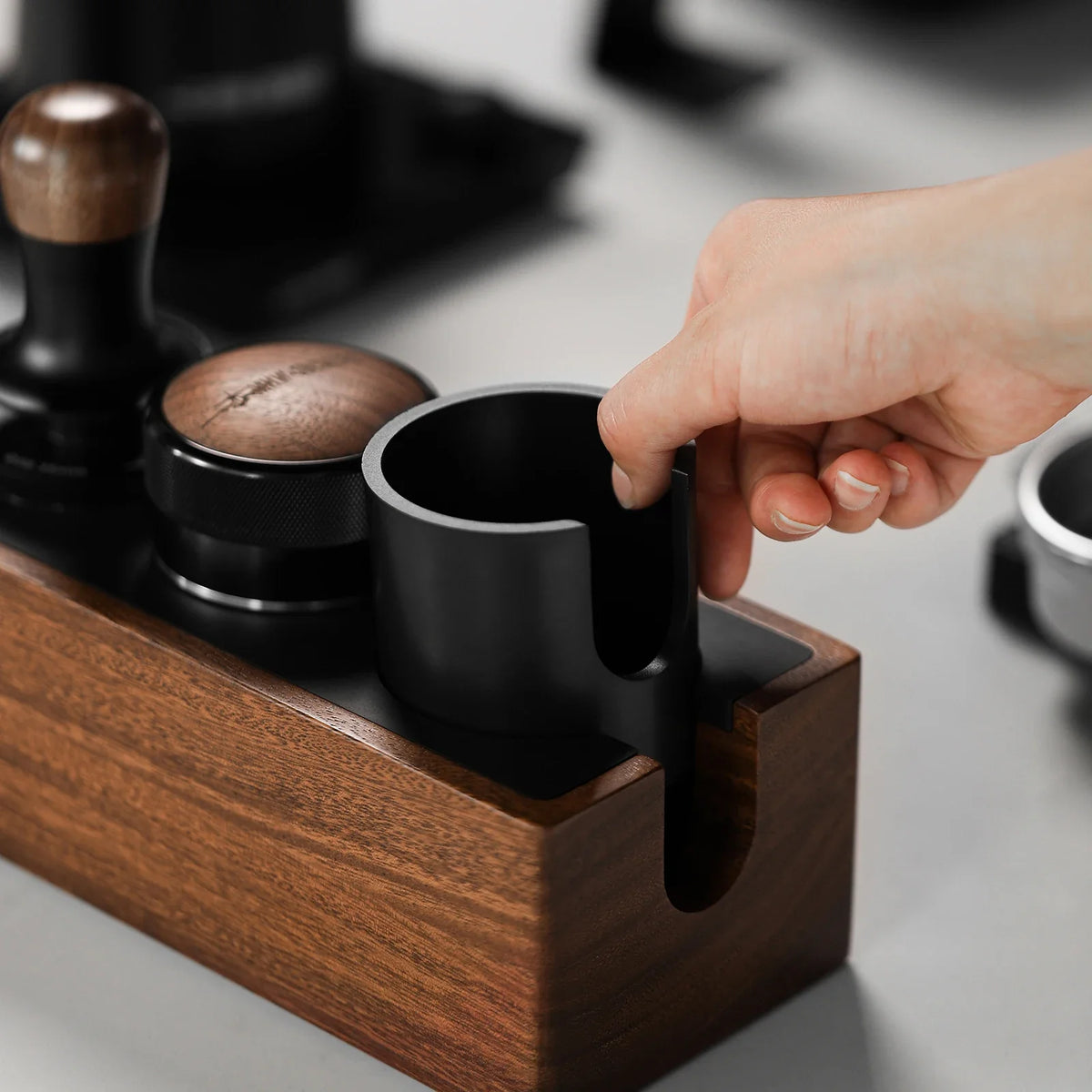 Barista Favorite Vintage Storage Box Tamper Station