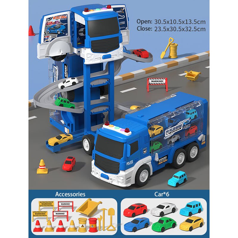 Transforming Truck Building Car Race Toy - Image 4