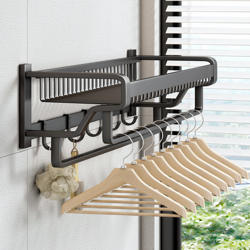 Luxe Wall-Mounted Towel Station Bathroom Organizer