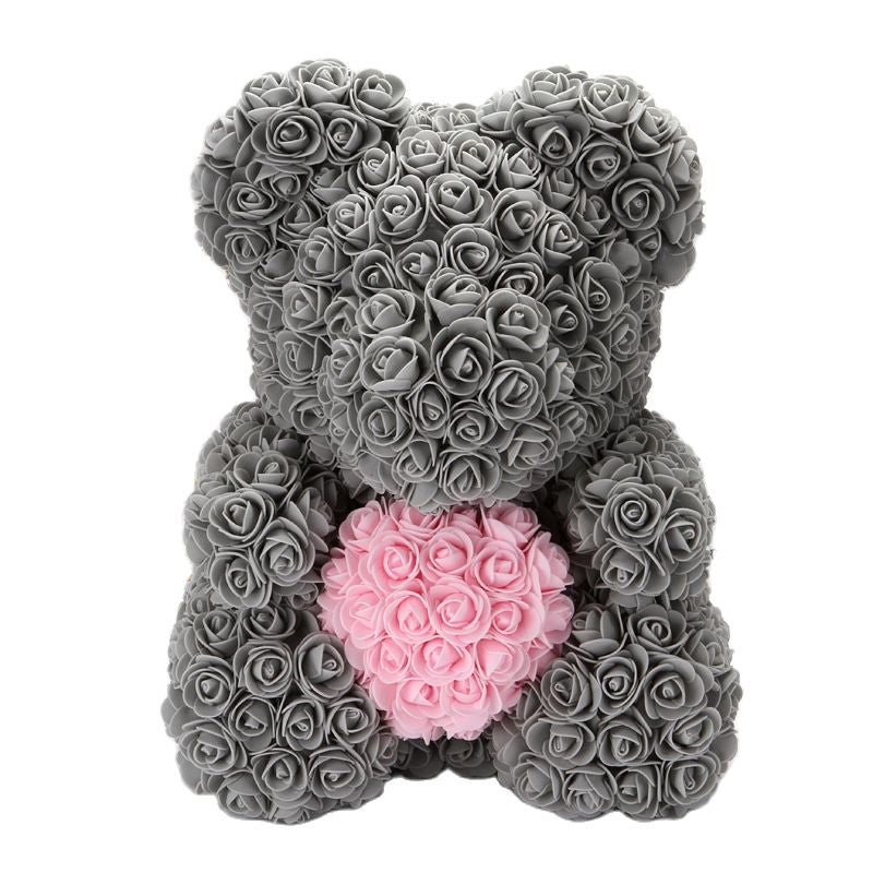 Artificial Rose Flowers Teddy Bear - Image 5