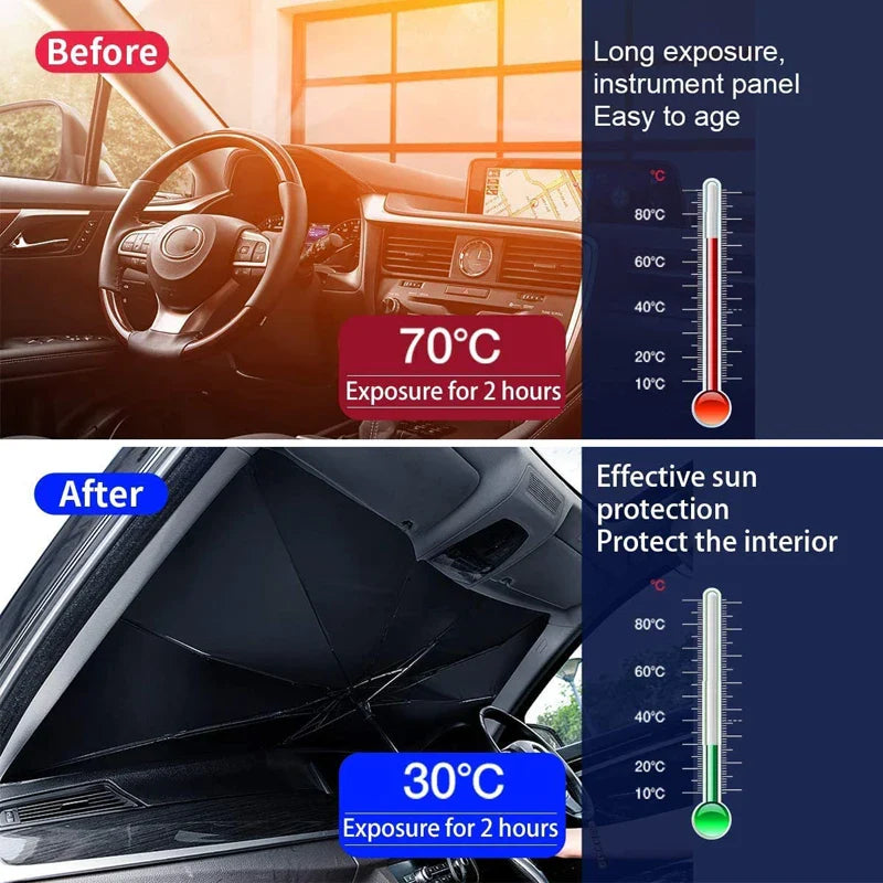 Sunshield Foldable Car Windshield Umbrella - Image 2