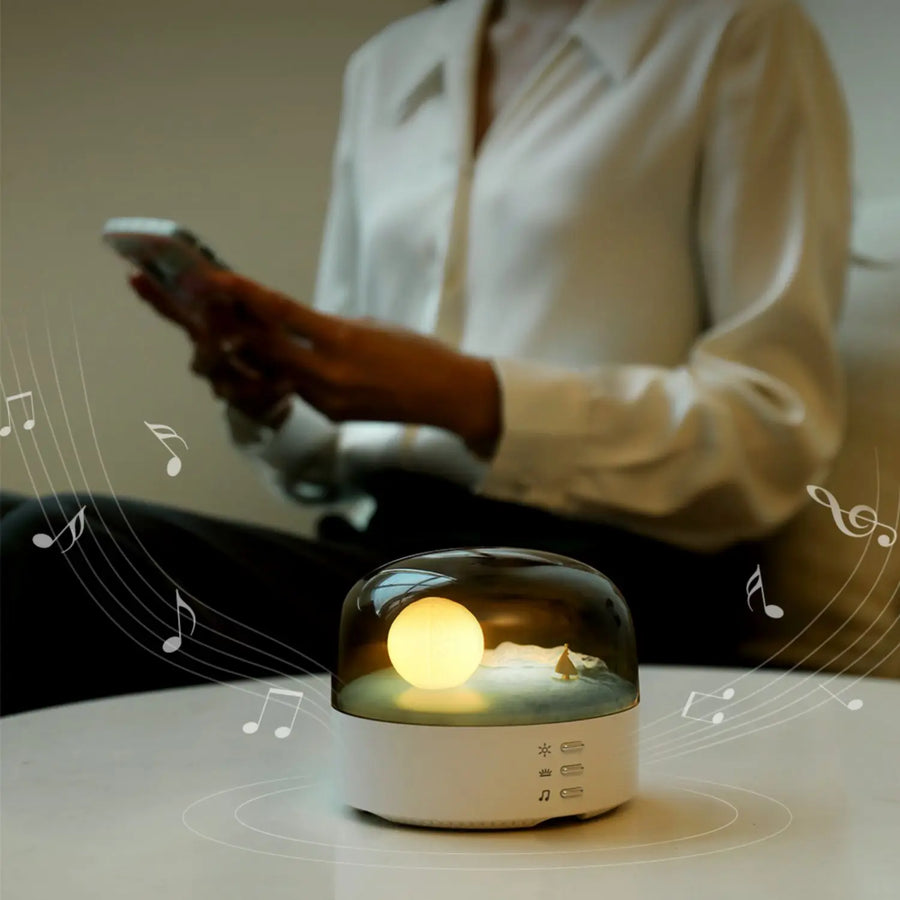 3D Mysterious Moon LED Night Light Speaker - Image 3