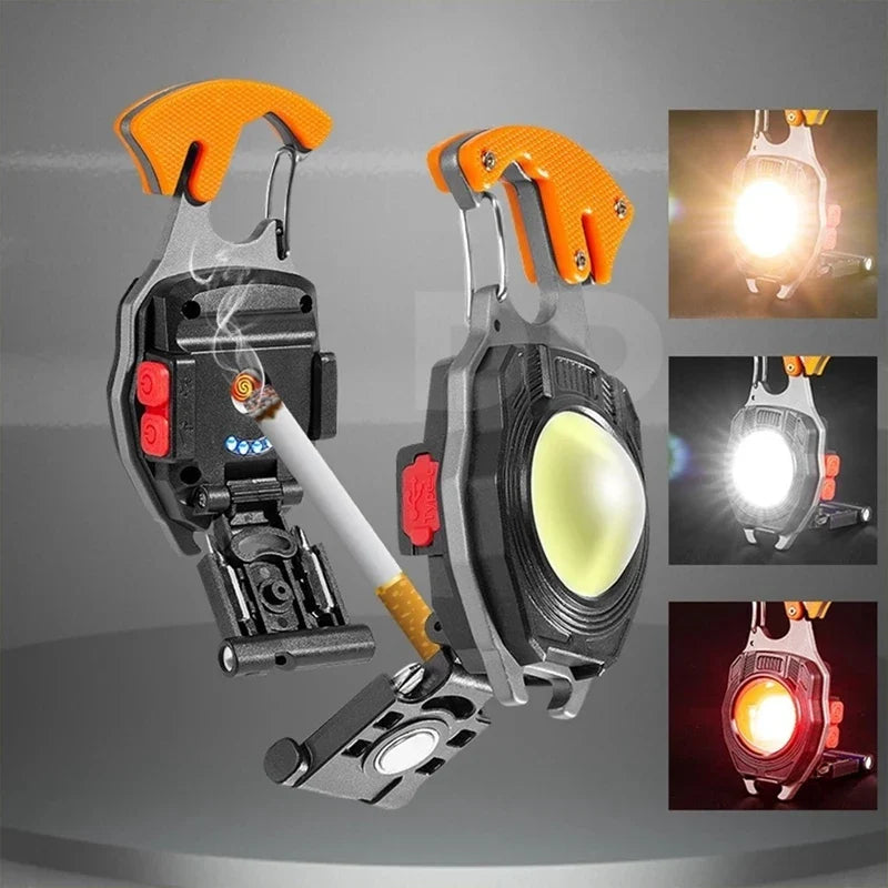 Ultimate COB Multifunction Rechargeable Built-in Ligther Work Light - Image 2