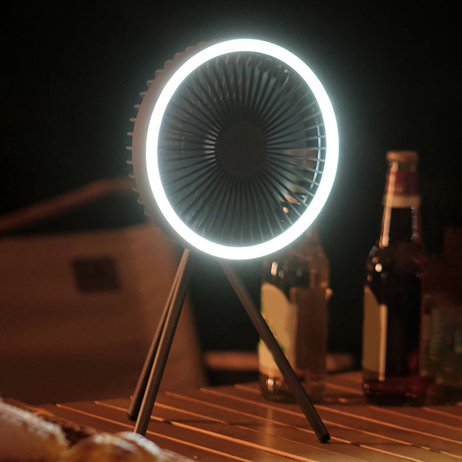 Portable Rechargeable Power Bank Fan Light - Image 1