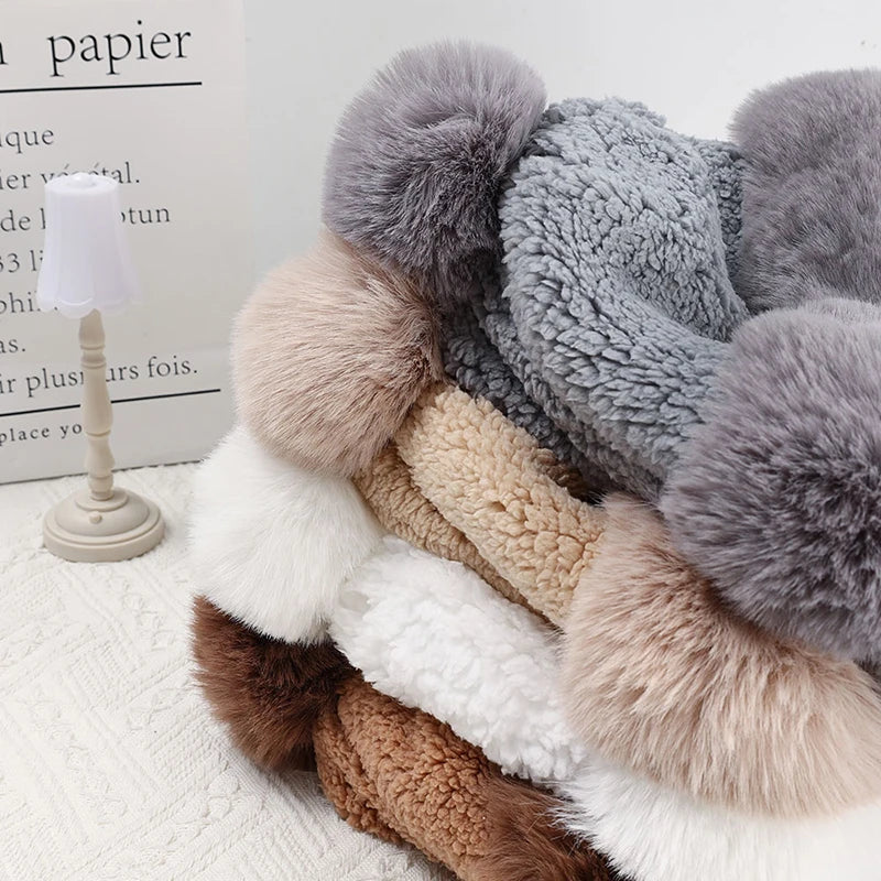Warm Winter Fluffy Thick Hat Scarf - Image 3