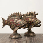 Steampunk Mechanical Blackfish Figurine