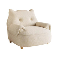 Cat Ear Minimalist Oversized Lounge Armchair - Image 7