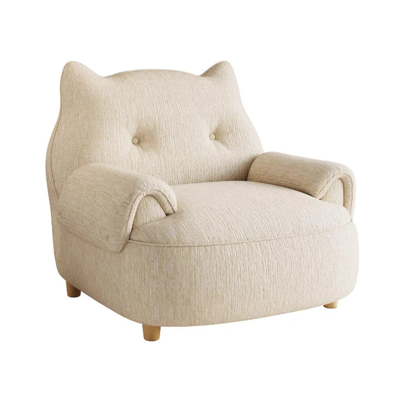 Cat Ear Minimalist Oversized Lounge Armchair - Image 7