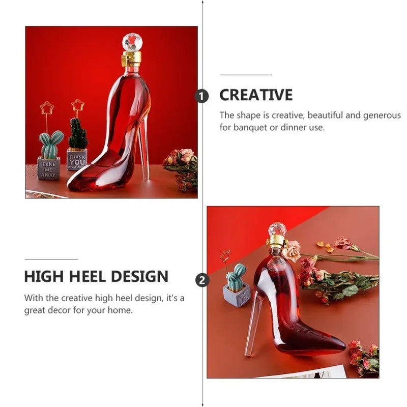 High Heel Fancy Glass Wine Decanter - Image 6