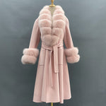 Classy Ladies Collar Cuff Long Coat