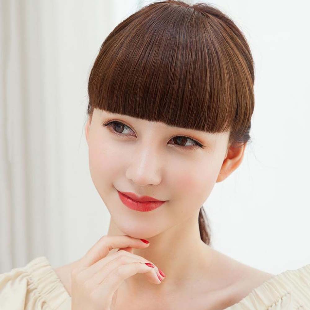 Clip-On Natural Look Synthetic Hair Bangs