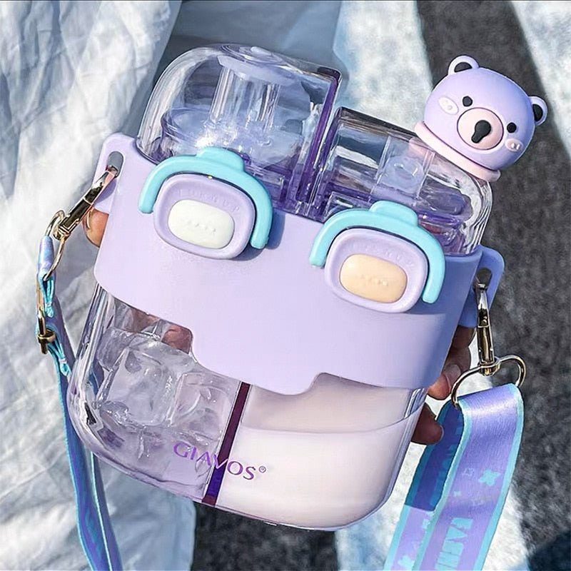 Double-Bin Drink More Kids Water Bottle - Image 0