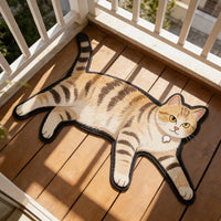 Pawprint Cute Cat-Shape Area Rug