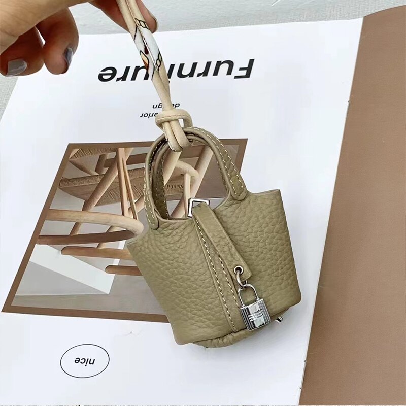 Cowhide Stylish Bag Airpods Case - Image 6