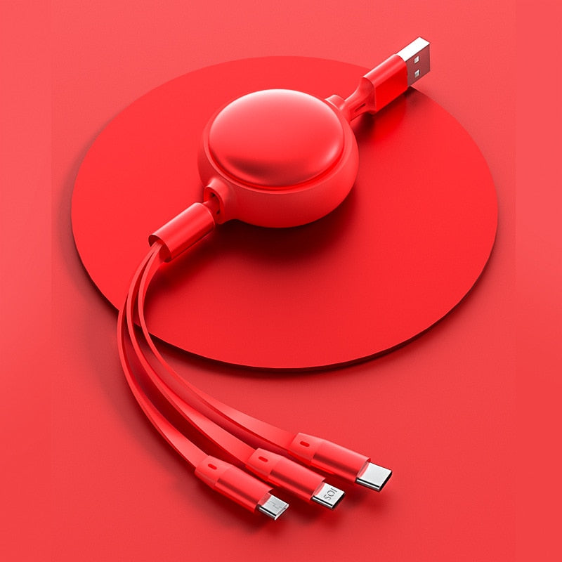 3in1 Retractable Fast Charging Cable