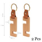 Portable Keychain Wood Phone Stand