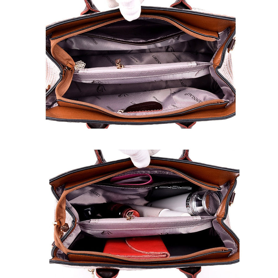 Elegant European Style Crocodile Pattern Women Bag - Image 5