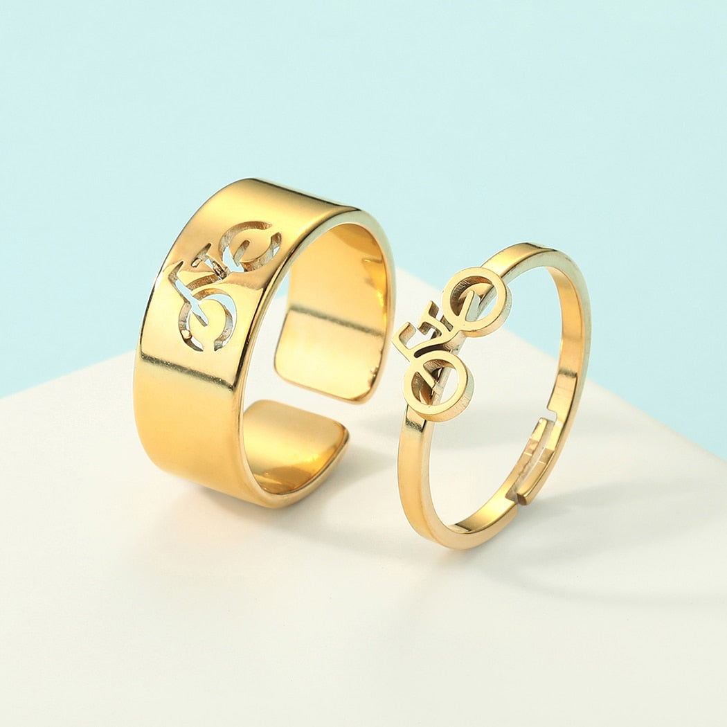 2pcs Together Forever Couple Rings