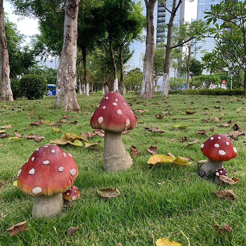 Outdoor Fairy Mushroom Resin Garden Decor - Image 2