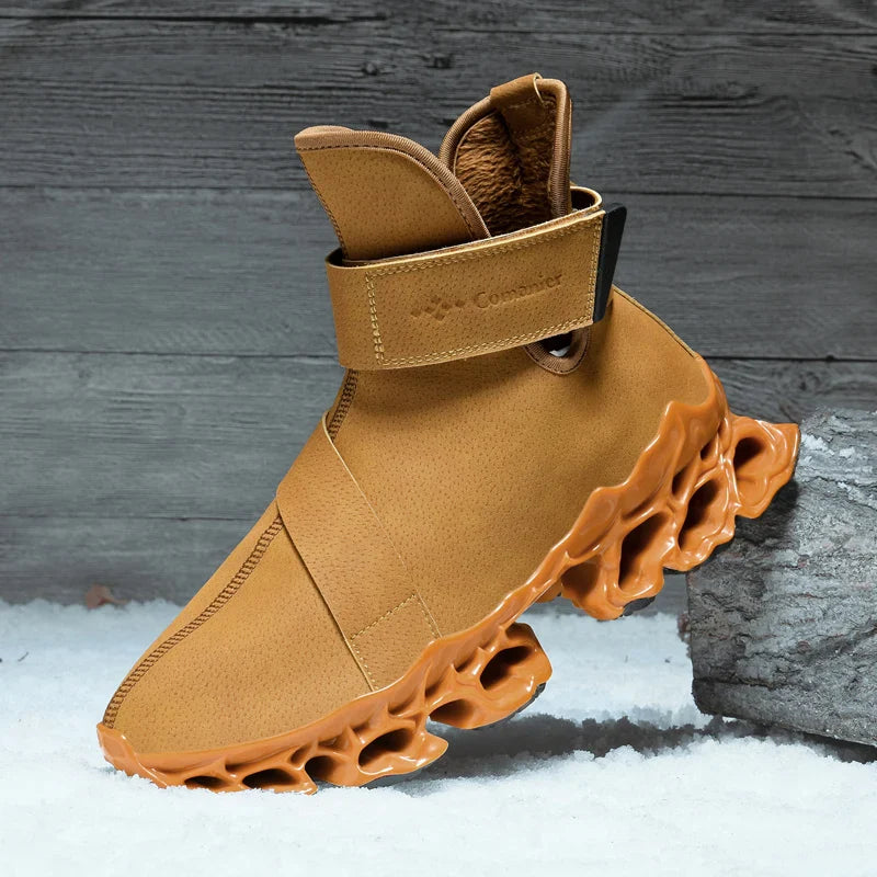 Hybrid Black Orange Ergonomic Adventure Ankle Boots - Image 7