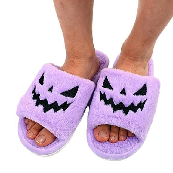 Soft Scary Pumpkin Slippers - Image 2