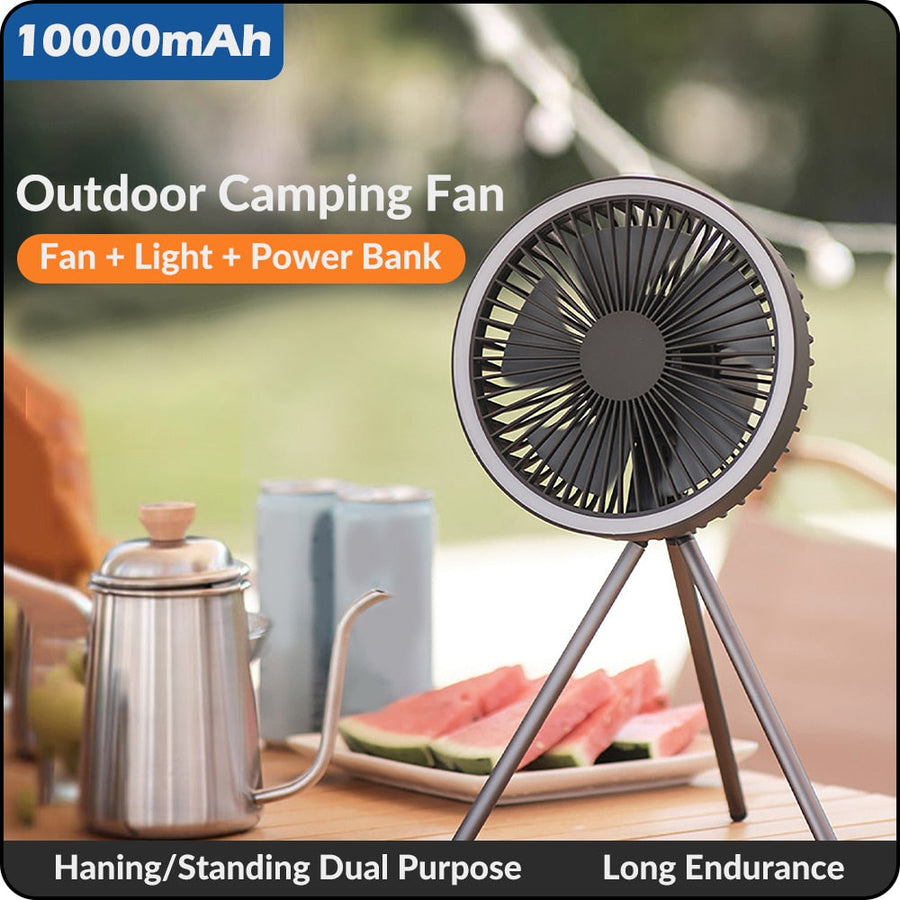 Portable Rechargeable Power Bank Fan Light - Image 5