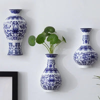 Vasello Blue Decorative Wall Mounted Vase - Image 3