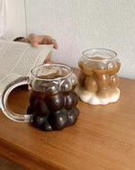 Sleek Glass Irregular Bubble Mug