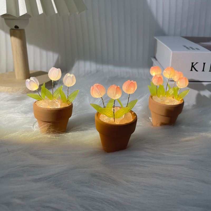 Creative DIY Rose Glow Night Lamp Decor - Image 1