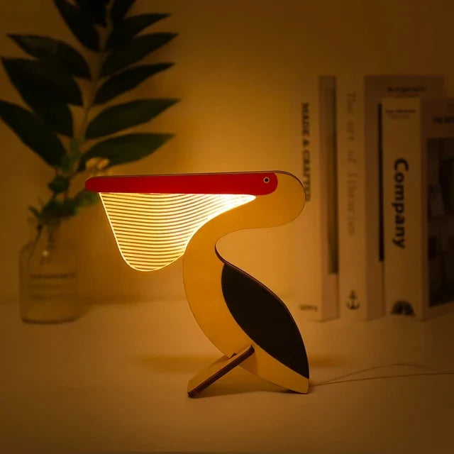 Charming Wooden Animals LED Bedside Lamps