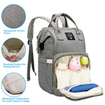 Large Capacity USB Mom Baby Diaper Backpack