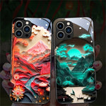 Fuji Mountain Sound-Activated LED Glass iPhone Case