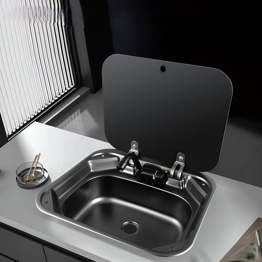 Hidden Foldable Faucet Stainless Steel Kitchen Sink - Image 0